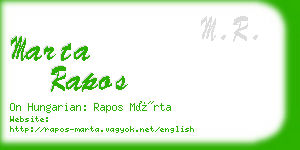 marta rapos business card